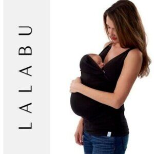 3-pack L + XL Lalabu Black and Gray Babywearing Tank Tops Maternity